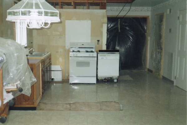 The kitchen after demolition